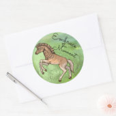 Quagga "Embrace the moment" Ronde Sticker (Envelop)