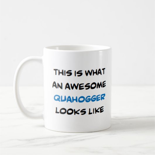 Quahogger, geweldige koffiemok (Links)