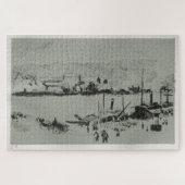 Quai Boieldieu in Rouen (1896) door Camille Pissar Legpuzzel (Horizontaal)