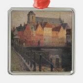 Quai de la Paille, Brugge Metalen Ornament (Voorkant)