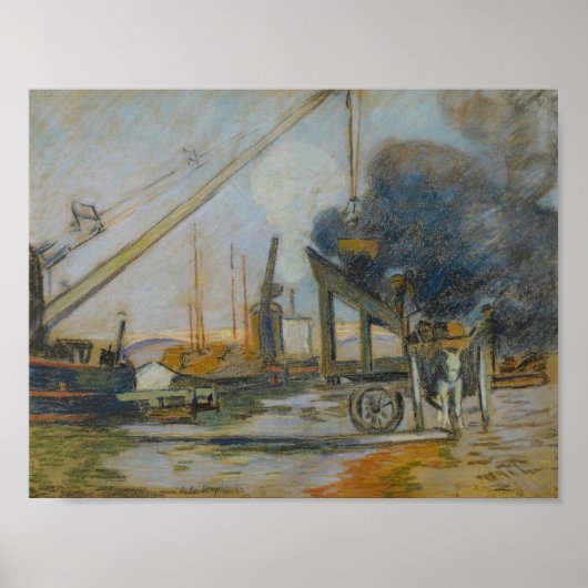 Quai de la Rapée, Parijs (1884) Armand Guillaumin Poster (Voorkant)