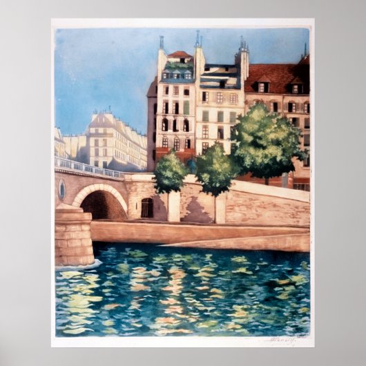 "Quai Saint-Michel", Parijs, Poster (Voorkant)