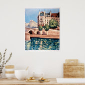 "Quai Saint-Michel", Parijs, Poster (Keuken)