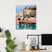 "Quai Saint-Michel", Parijs, Poster (Thuiskantoor)