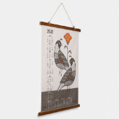 Quail and Poppy 2026 Calendar ©studioxtine Hangend Wandkleed (Gebogen)