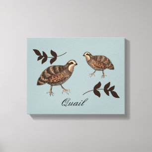 Quail Art Canvas Afdruk
