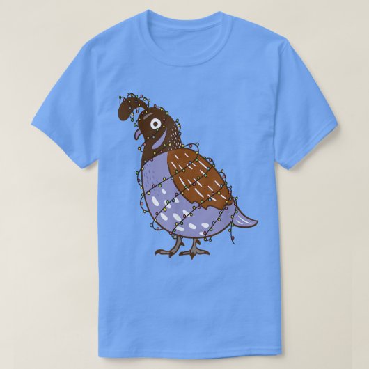 Quail Bird met kerstlampje Costume Quail Lov T-shirt (Design voorkant)