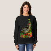 Quail Bird Xmas Holiday Santa Quail Kerstman Tr Trui (Voorkant volledig)