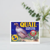 Quail Brand Contra Costa Bartletts Briefkaart (Staand voorkant)