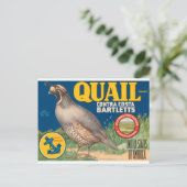 Quail Brand Contra Costa Bartletts Briefkaart (Staand voorkant)