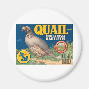 Quail Brand Contra Costa Bartletts Magneet