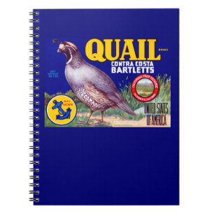Quail Brand Contra Costa Bartletts Notitieboek