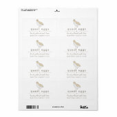 Quail Egg Carton Label Personaliseren voor Boerder (Full Sheet)