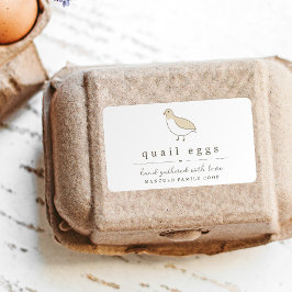 Quail Egg Carton Label Personaliseren voor Boerder