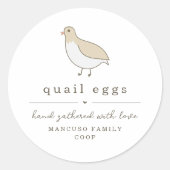 Quail Egg Carton Label Personalize for Farm, Coop (Voorkant)