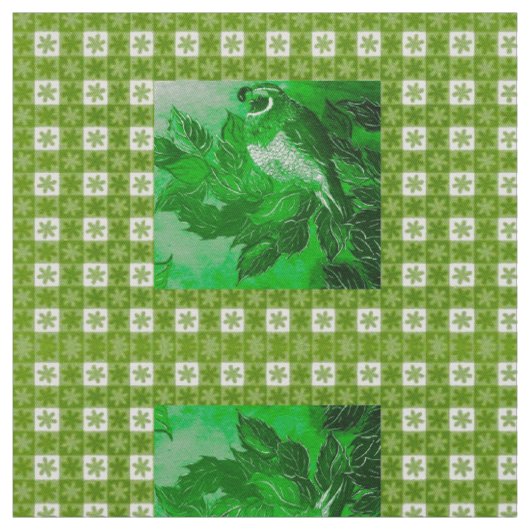 Quail Fabric voor groene controle Stof (Swatch)