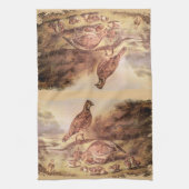 Quail familie keukenhanddoek (Verticaal)