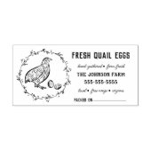Quail Family Boerderij Name Egg Carton Rubber Stam Rubberstempel (Afrduk)