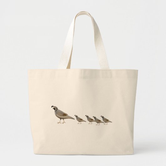 Quail Family Canvas tas (Voorkant)