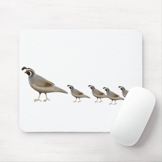 Quail Family Mousepad Muismat (Met muis)