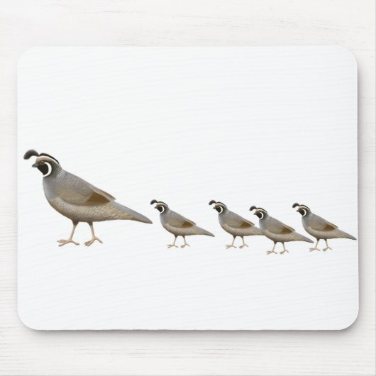 Quail Family Mousepad Muismat (Voorkant)