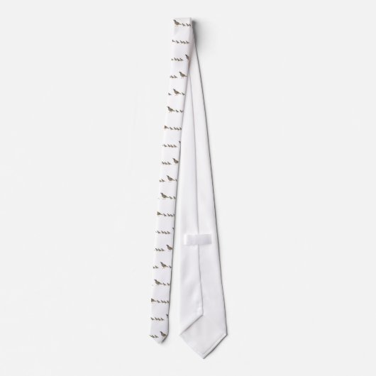 Quail Family Stropdas (Achterkant)