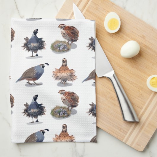 Quail Kitchen Towel Theedoek (Quarter Fold)