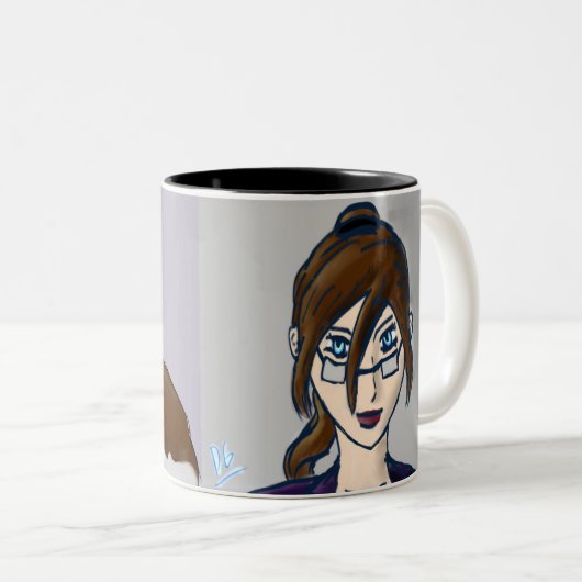 Quail Man + Cumulonimbus tweeslachtig Mok (Voorkant rechts)