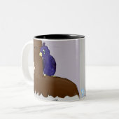 Quail Man + Cumulonimbus tweeslachtig Mok (Voorkant links)