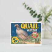 Quail Merk Contra Costa Bartletts Crate L Briefkaart (Staand voorkant)
