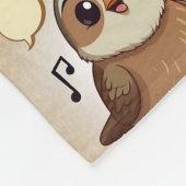 Quail Music Print Fleece Deken (Hoek)