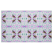 Quail on Pink Chintz Fabric Stof (Fat Quarter)