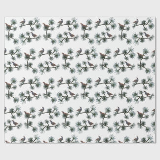 Quail Pine Wrapping Paper Cadeaupapier