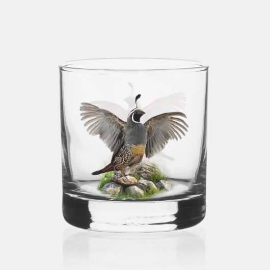 Quail Whisky Glas (Voorkant)
