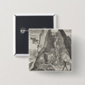 Quaint Afbeelding van de ketels in mijnen van Vierkante Button 5,1 Cm (Voorkant /achterkant)