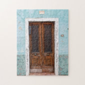 Quaint Blue-deur Legpuzzel (Verticaal)
