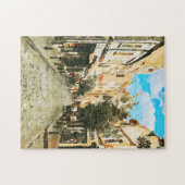 Quaint City Street na de regen Legpuzzel (Horizontaal)