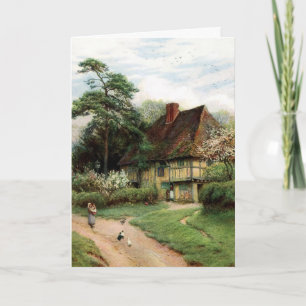 Quaint Cottage Verjaardag Kaart