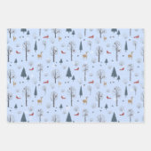 Quaint Country Woodland Scene Set van 3 Inpakpapier Vel (Voorkant 3)