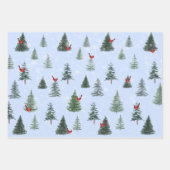 Quaint Country Woodland Scene Set van 3 Inpakpapier Vel (Voorkant)