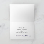 Quaint Engelse Scène van Kerstmis van het Dorp Feestdagen Kaart (Binnen)