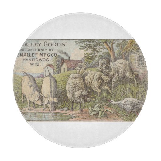 Quaint Farmhouse Animals Rustin Country Scene Snijplank (Voorkant)