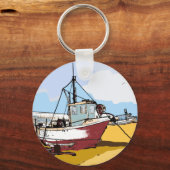 Quaint Fishing Boat Sleutelhanger (Achterkant)