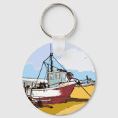 Quaint Fishing Boat Sleutelhanger (Achterkant)