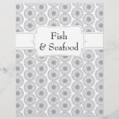 Quaint Gray Floral Recipe Divider (Voorkant)