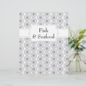 Quaint Gray Floral Recipe Divider (Staand voorkant)