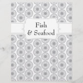 Quaint Gray Floral Recipe Divider (Achterkant)