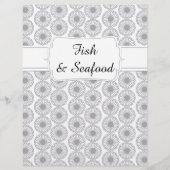 Quaint Gray Floral Recipe Divider (Voorkant)