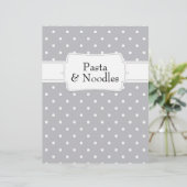 Quaint Gray Polkadot Pattern Recipe Divider (Staand voorkant)