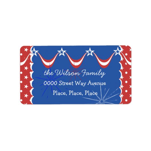 Quaint Independence Day Etiket (Voorkant)